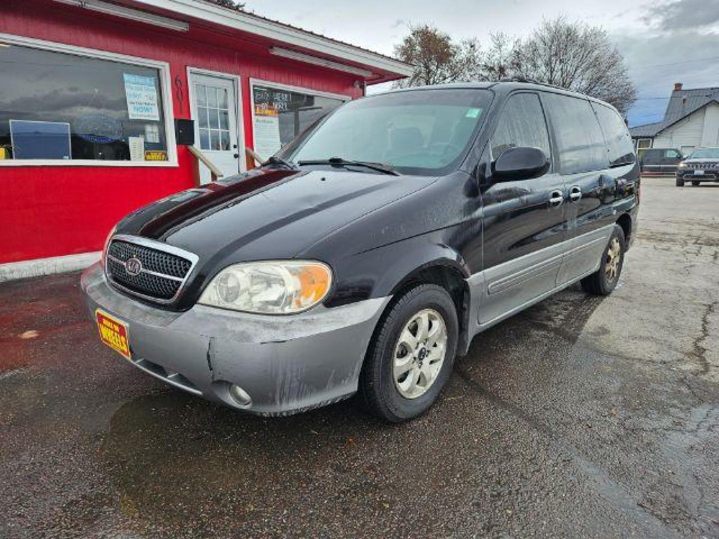 2004 Kia Sedona LX (KNDUP131046) with an 3.5L V6 DOHC 16V engine, 5-Speed Automatic transmission, located at 601 E. Idaho St., Kalispell, MT, 59901, 48.203983, -114.308662 - Photo#0