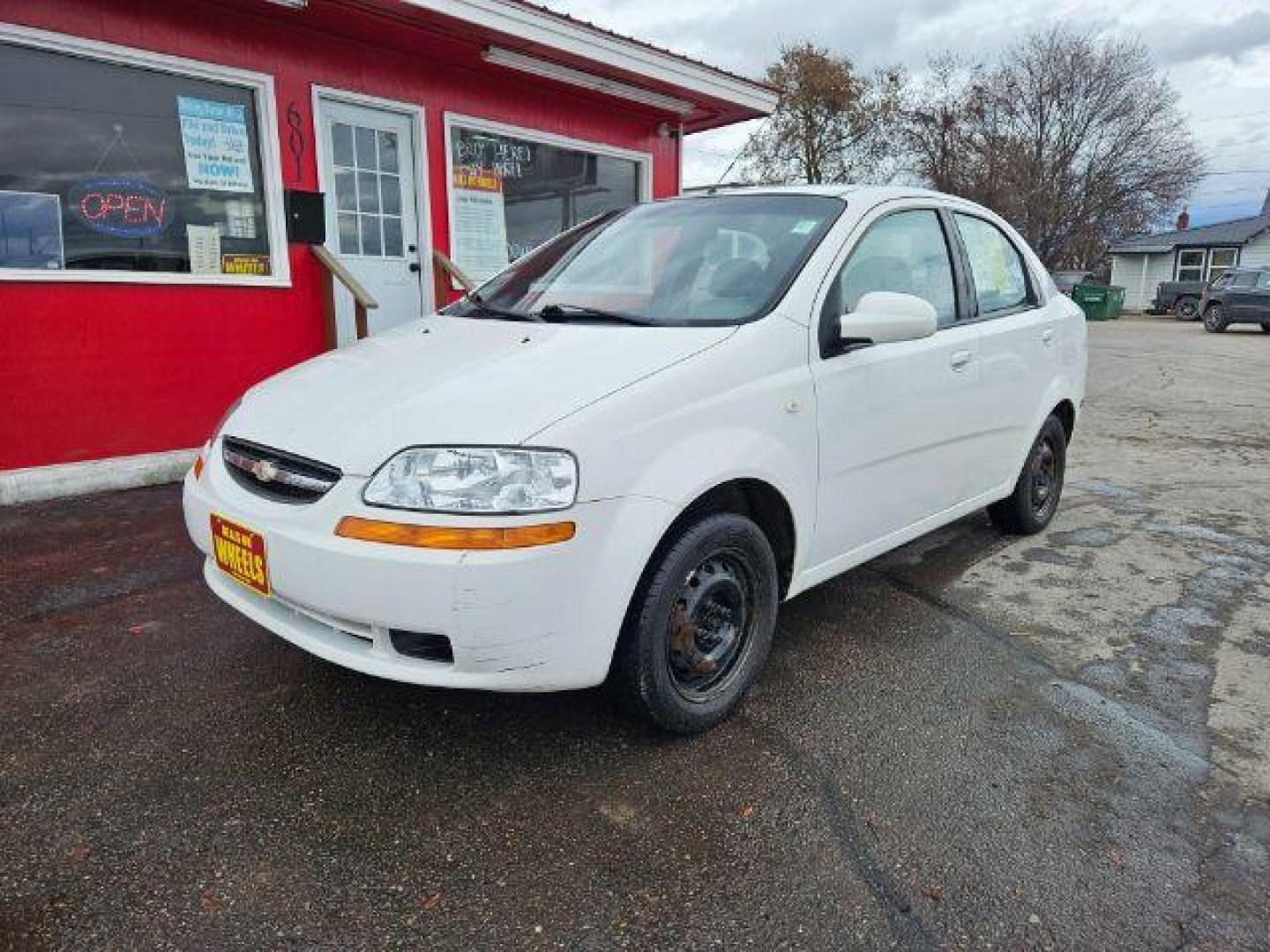 2005 Chevrolet Aveo Special Value Sedan (KL1TD52655B) with an 2.2L L4 DOHC 16V engine, 5-Speed Manual transmission, located at 601 E. Idaho St., Kalispell, MT, 59901, 48.203983, -114.308662 - Photo#0