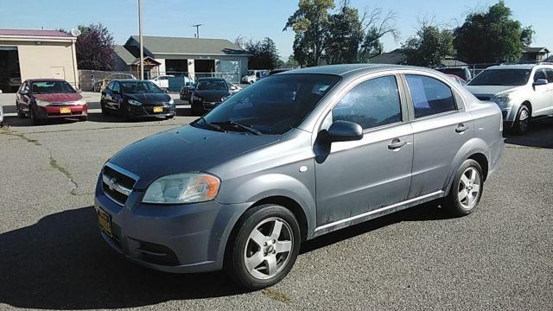 2007 Medium Gray Metallic Chevrolet Aveo LT 4-Door (KL1TG56647B) with an 2.2L L4 DOHC 16V engine, located at 1821 N Montana Ave., Helena, MT, 59601, 46.603447, -112.022781 - Photo#0