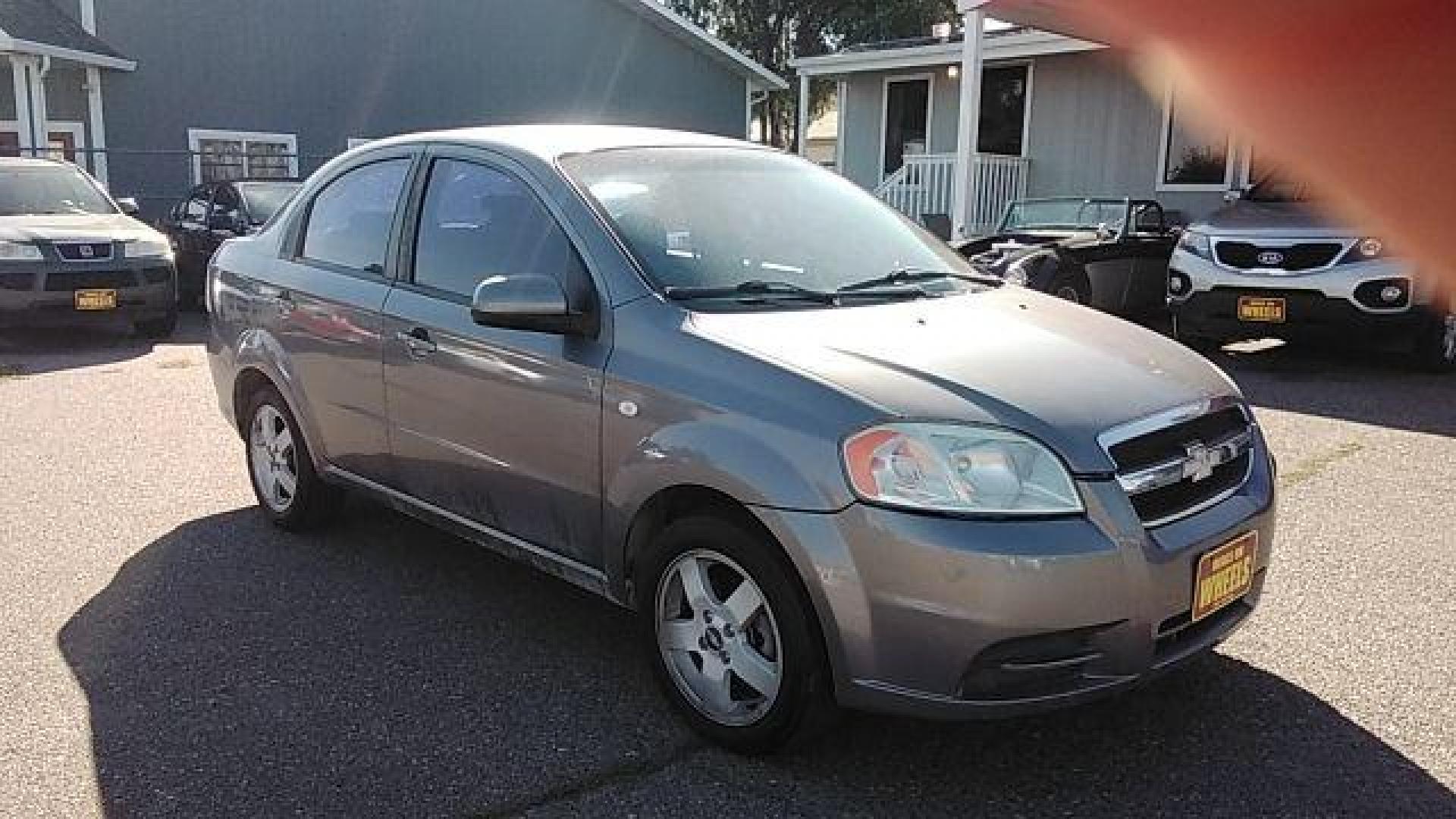 2007 Medium Gray Metallic Chevrolet Aveo LT 4-Door (KL1TG56647B) with an 2.2L L4 DOHC 16V engine, located at 1821 N Montana Ave., Helena, MT, 59601, 46.603447, -112.022781 - Photo#2