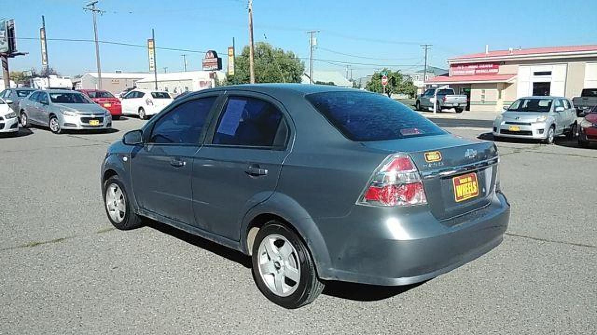 2007 Medium Gray Metallic Chevrolet Aveo LT 4-Door (KL1TG56647B) with an 2.2L L4 DOHC 16V engine, located at 1821 N Montana Ave., Helena, MT, 59601, 46.603447, -112.022781 - Photo#6