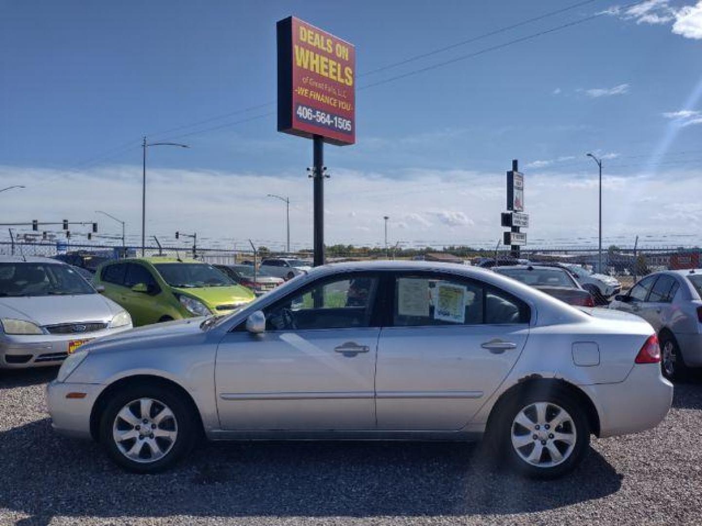 2008 Kia Optima LX V6 (KNAGE124485) with an 2.7L V6 DOHC 24V engine, 4-Speed Automatic transmission, located at 1800 West Broadway, Missoula, 59808, (406) 543-1986, 46.881348, -114.023628 - Photo#1